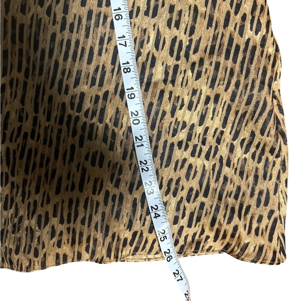 Alice + Olivia Leopard Print Puff Sleeve Mini Dress in Tan and Black - Picture 5 of 6